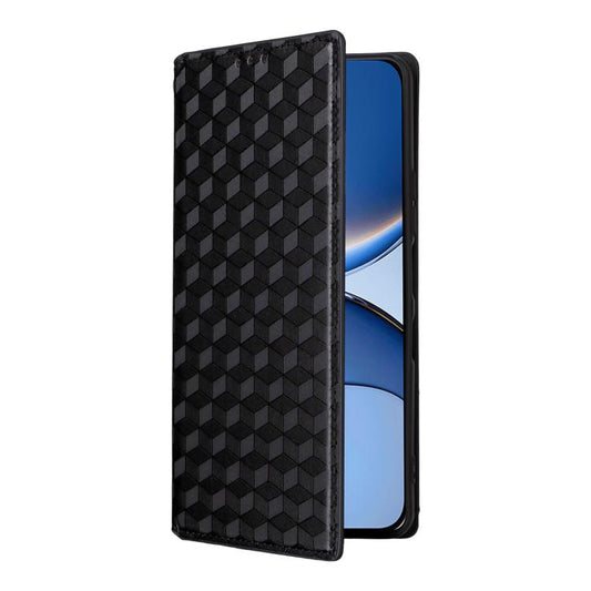 Cubic Grid Texture Flip Leather Phone Case, For Redmi 14C 4G, For Redmi K70 Ultra, For Redmi 13 4G / Note 13R 5G, For Redmi Turbo 3 5G