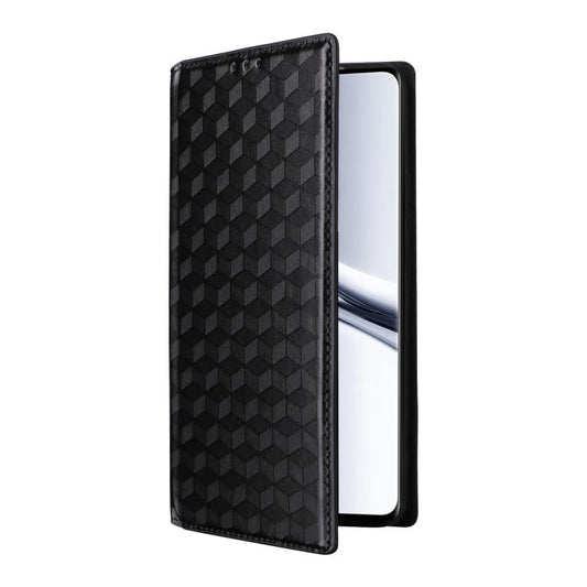 Cubic Grid Texture Flip Leather Phone Case, For Redmi K80 / K80 Pro, For Redmi Note 14 Pro 4G Global, For Redmi Note 14 4G 163.25mm, For Redmi Note 14 Pro+ 5G