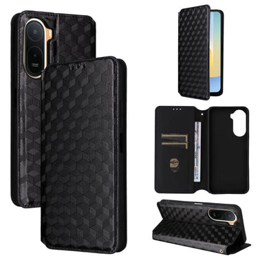 Cubic Grid Texture Flip Leather Phone Case, For Redmi K90 Pro Max 5G / Poco F8 Ultra, For Redmi Note 15 Pro 4G Global 165.8mm, For Redmi K90 5G / Poco F8 Pro, For Redmi Note 15 Pro+ 5G Global 163.3mm