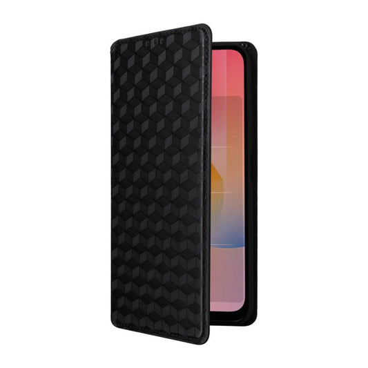 Cubic Grid Texture Flip Leather Phone Case, For Redmi A5 4G 173.3mm, For Redmi A5 4G 171.7mm / Xiaomi Poco C71, For Redmi Note 14 4G 164.84mm, For Redmi Turbo 4 Pro 5G