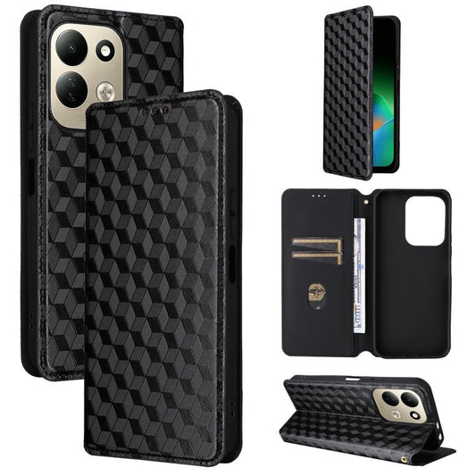 Cubic Grid Texture Flip Leather Phone Case, For Redmi K90 Pro Max 5G / Poco F8 Ultra, For Redmi Note 15 Pro 4G Global 165.8mm, For Redmi K90 5G / Poco F8 Pro, For Redmi Note 15 Pro+ 5G Global 163.3mm