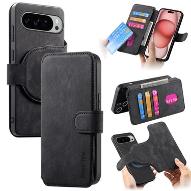 CaseNeo MagSafe RFID Anti-theft Retro Leather Phone Case, For Google Pixel 11 Pro XL, For Google Pixel 10a, For Google Pixel 10 Pro XL / 9 Pro XL, For Google Pixel 10 / 10 Pro / 9 / 9 Pro