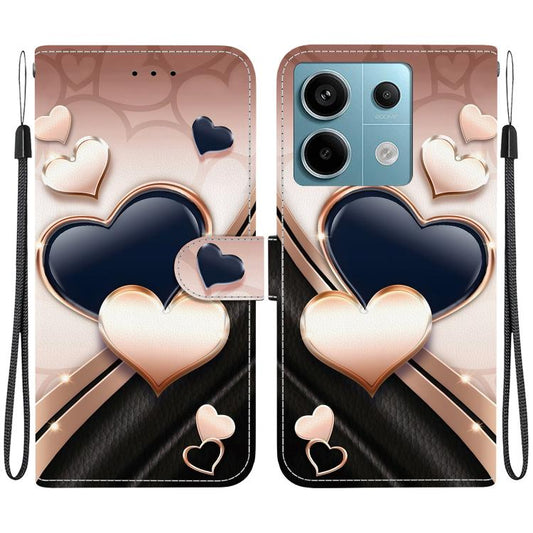 Crystal Texture Colored Drawing Leather Phone Case, For Redmi Note 13 Pro 5G / Xiaomi Poco X6, For Redmi Note 13 5G
