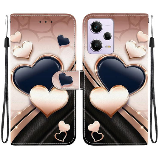 Crystal Texture Colored Drawing Leather Phone Case, For Redmi Note 12 Pro 5G Global / Speed, For Redmi Note 12 5G Global / Xiaomi Poco X5