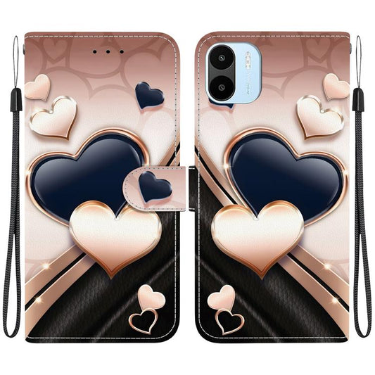 Crystal Texture Colored Drawing Leather Phone Case, For Redmi A1 / Redmi A2, For Redmi Note 12 Pro+ Global
