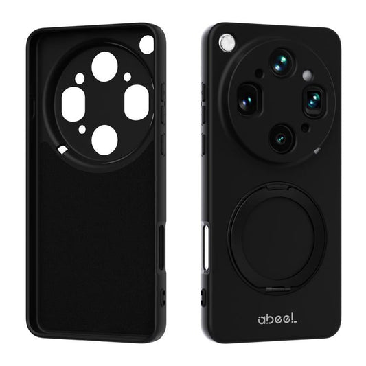 ABEEL Skin-friendly Feel Magnetic Liquid Silicone Phone Case with Holder, For OPPO Find X9 Ultra 5G, For OPPO Reno15 F 5G Global, For OPPO Reno15 Pro Max 5G Global, For OPPO Reno15 Pro 5G Global