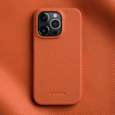 melkco Litchi Texture Magnetic Half Coverage Genuine Leather Phone Case, For iPhone 14 Pro Max