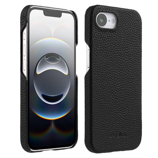 melkco Litchi Texture Magnetic Half Coverage Genuine Leather Phone Case, For iPhone 17e / 16e, For iPhone 17 Pro Max, For iPhone 17 Pro