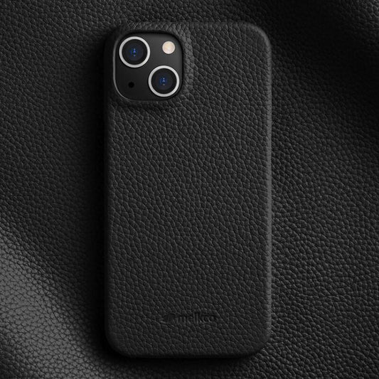 melkco Litchi Texture Magnetic Half Coverage Genuine Leather Phone Case, For iPhone 14 Pro, For iPhone 14 Pro Max
