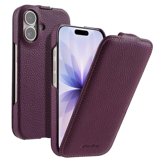 melkco Litchi Texture Vertical Flip Magnetic Genuine Leather Phone Case, For iPhone 17, For iPhone Air