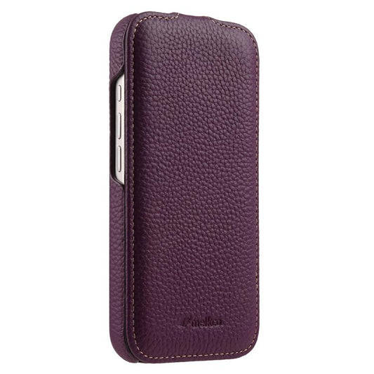 melkco Litchi Texture Vertical Flip Magnetic Genuine Leather Phone Case, For iPhone 17, For iPhone Air