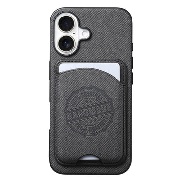 Twill Texture Vegan Leather Magnetic Phone Cover with Detachable Card Holder, For iPhone 17, For iPhone Air, For iPhone 16 Pro Max