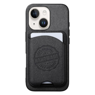 Twill Texture Vegan Leather Magnetic Phone Cover with Detachable Card Holder, For iPhone 15, For iPhone 14 Plus, For iPhone 14