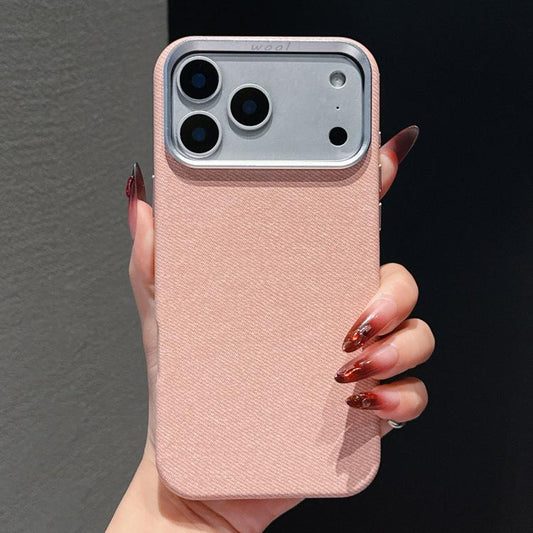 Wool Linen Fabric Full Coverage Magnetic Phone Case, For iPhone 17 Pro Max, For iPhone 17 Pro, For iPhone 17, For iPhone Air