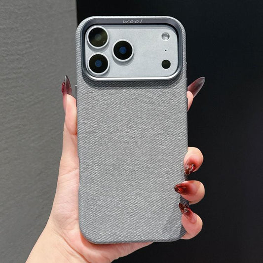 Wool Linen Fabric Full Coverage Magnetic Phone Case, For iPhone 17 Pro Max, For iPhone 17 Pro, For iPhone 17, For iPhone Air