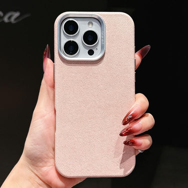 Wool Linen Fabric Full Coverage Magnetic Phone Case, For iPhone 15 Pro Max, For iPhone 15 Pro, For iPhone 15 Plus, For iPhone 15
