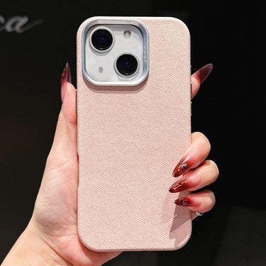 Wool Linen Fabric Full Coverage Magnetic Phone Case, For iPhone 14, For iPhone 14 Pro, For iPhone 14 Pro Max