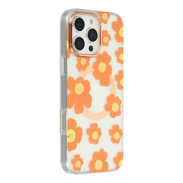Floral Pattern TPU + PC Magnetic Phone Case, For iPhone 16 Pro, For iPhone 16, For iPhone 15 Pro Max, For iPhone 15 Pro