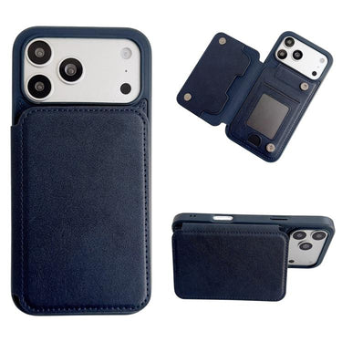 Magnetic Snap Multifunctional Card Wallet Holder Phone Case, For iPhone 17 Pro Max, For iPhone 17 Pro, For iPhone 17