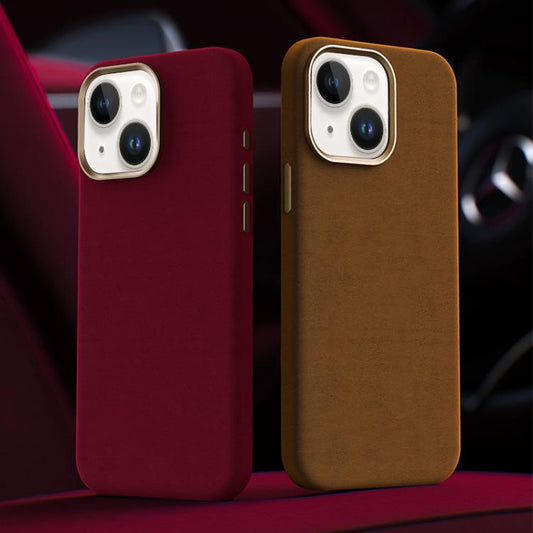 Ottilan Series Full Coverage Magnetic Microfiber Leather PC Phone Case, For iPhone 15 Plus / 14 Plus, For iPhone 15, For iPhone 14 / 13