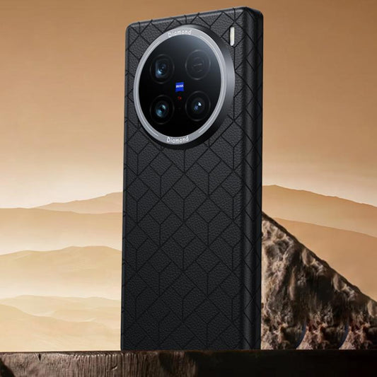 Rubik Cube Series Embossed Grid Pattern Magnetic Phone Case, For vivo X100 Ultra, For vivo X100 Pro, For vivo X100