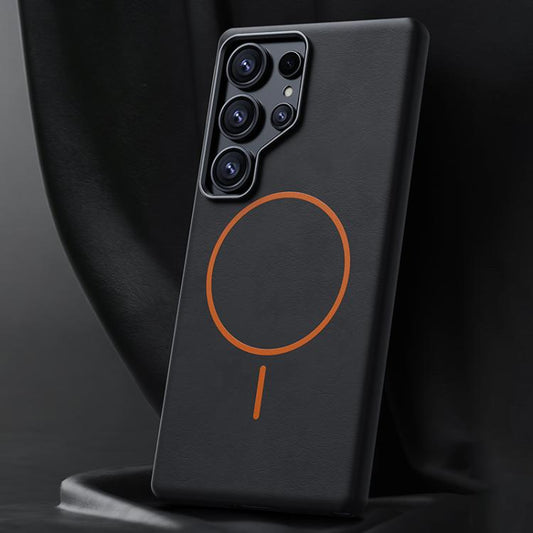 Elephant Leather Full Coverage Magnetic Microfiber Leather PC Phone Case, For Samsung Galaxy S24 Ultra 5G, For Samsung Galaxy S23 Ultra 5G