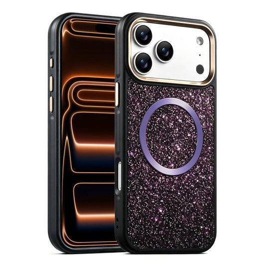 Glitter Airbag Shockproof Magnetic Phone Case, For iPhone 17 Pro Max, For iPhone 17 Pro, For iPhone 17, For iPhone Air, For iPhone 16 Pro Max, For iPhone 16 Pro