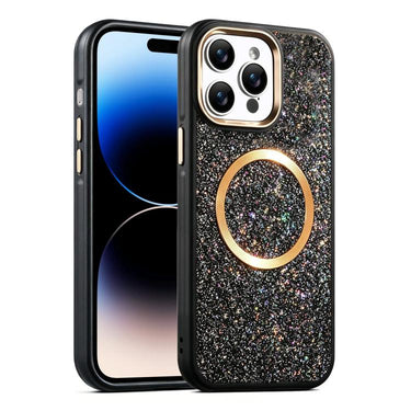 Glitter Airbag Shockproof Magnetic Phone Case, For iPhone 14 Pro Max, For iPhone 13 Pro Max, For iPhone 13 Pro