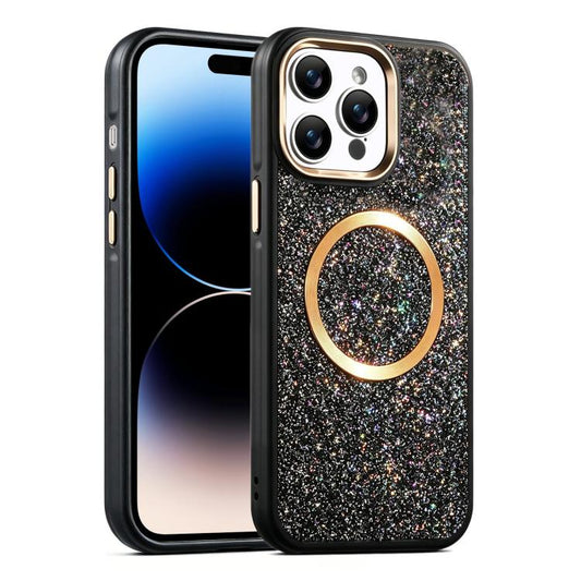 Glitter Airbag Shockproof Magnetic Phone Case, For iPhone 14 Pro Max, For iPhone 13 Pro Max, For iPhone 13 Pro
