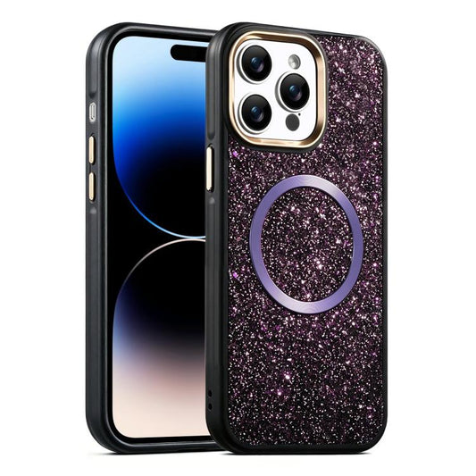 Glitter Airbag Shockproof Magnetic Phone Case, For iPhone 14 Pro Max, For iPhone 13 Pro Max, For iPhone 13 Pro
