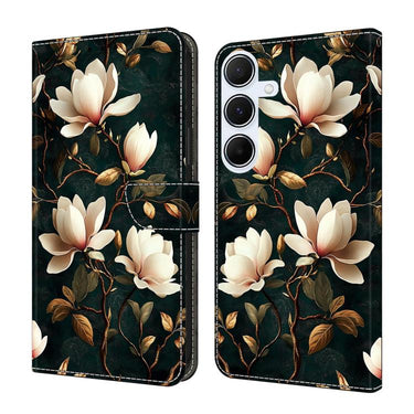 Crystal-Like Painted Vegan Leather Phone Case, For Galaxy A14 5G / A14 4G
