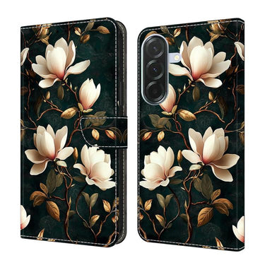Crystal-Like Painted Vegan Leather Phone Case, For Galaxy A26 / A36 / A56 5G