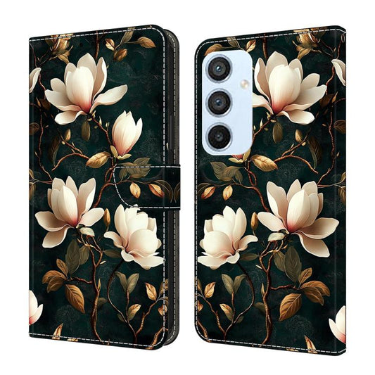 Crystal-Like Painted Vegan Leather Phone Case, For Galaxy A54 5G