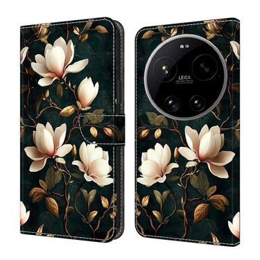 Crystal-Like Painted Vegan Leather Phone Case, For Xiaomi 17 Ultra