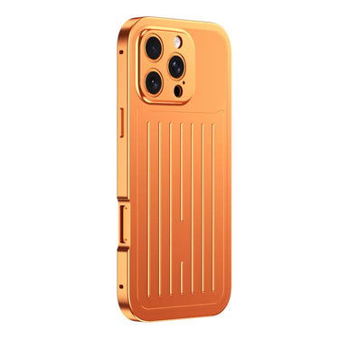 Suitcase Texture Magnetic King Series Aluminum Alloy Phone Case with Tempered Glass Film, For iPhone 16 Pro, For iPhone 15 Pro Max, For iPhone 15 Pro, For iPhone 14 Pro