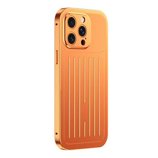 Suitcase Texture Magnetic King Series Aluminum Alloy Phone Case with Tempered Glass Film, For iPhone 14 Pro Max