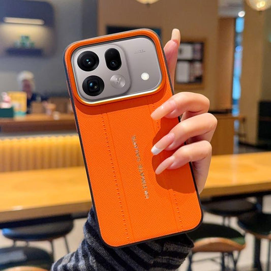 Metal Camera Lens Frame Buttons Vegan Leather Phone Case, For OPPO Find X9s Pro 5G, For OPPO Find X9 Ultra 5G, For OPPO Reno15 Pro Max 5G Global, For OPPO Reno15 Pro 5G Global, For OPPO Reno15 5G Global, For OPPO Find X9