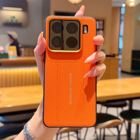 Metal Camera Lens Frame Buttons Vegan Leather Phone Case, For Xiaomi 15 Pro, For Xiaomi 15, For Xiaomi 14 Ultra, For Xiaomi 14 Pro, For Xiaomi 14