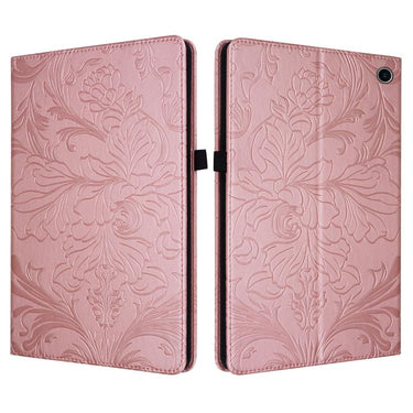 Floral Embossed Pattern Vegan Leather Tablet Case, For Amazon Fire Max 11, For Amazon Fire HD 10