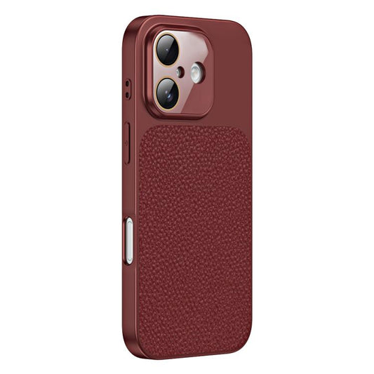 Litchi Textured TPU Phone Case with Lens Film, For iPhone 16, For iPhone 15 Pro Max
