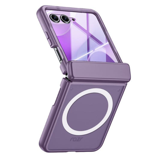 Semi-transparent Frosted Hinge Integrated Film Magnetic Ring Phone Case, For Motorola Razr 70+ / 60 Pro / 50 Ultra, For Motorola Razr 70 / 60 / 50