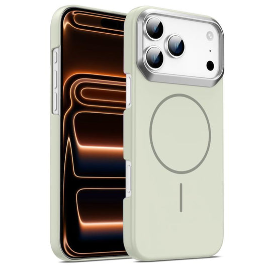 Gold Armor PC Thin Circle MagSafe Shockproof Phone Case, For iPhone 17e /16e, For iPhone 17 Pro
