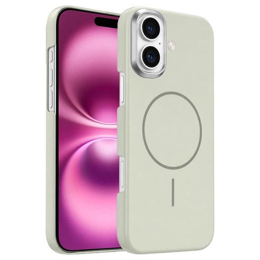 Gold Armor PC Thin Circle MagSafe Shockproof Phone Case, For iPhone 16 Plus, For iPhone 16