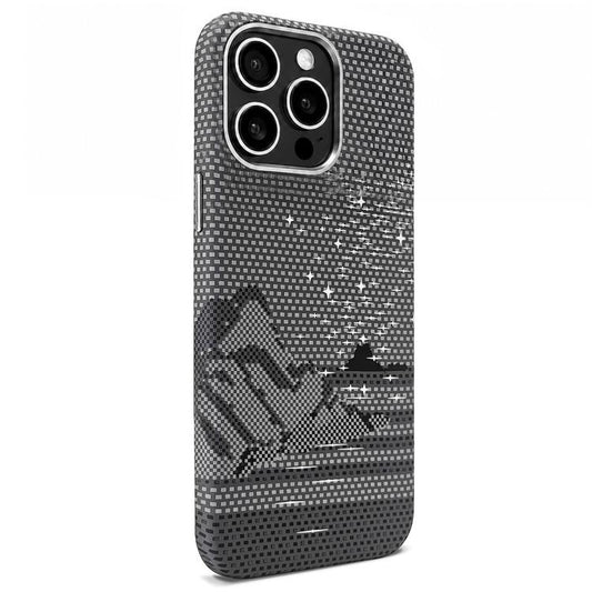 Kevlar Texture Water Sticker Magnetic Phone Case, For iPhone 15 Pro, For iPhone 15, For iPhone 14, For iPhone 14 Pro, For iPhone 14 Pro Max