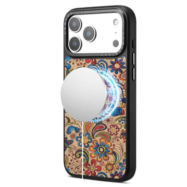 Denior A28 Ethnic Embroider Pattern Style Magnetic Phone Case, For iPhone 17 Pro Max, For iPhone 17 Pro, For iPhone 16 Pro Max, For iPhone 16 Pro