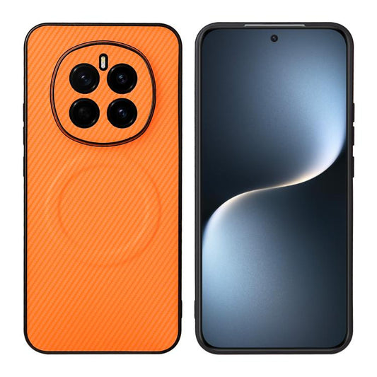 Precise Cutout Carbon Fiber Texture Vegan Leather Phone Case, For Honor Magic7, For Honor X8b
