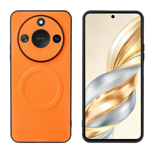 Precise Cutout Carbon Fiber Texture Vegan Leather Phone Case, For Honor X60 5G / X9c Smart 5G, For Honor Magic7, For Honor X8b