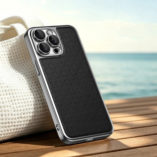 Rhombus Texture Magnetic Vegan Leather Phone Case, For iPhone 15 Pro Max, For iPhone 15 Pro, For iPhone 15, For iPhone 14, For iPhone 14 Pro, For iPhone 14 Pro Max