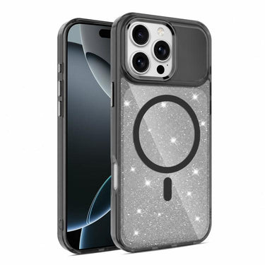 Luxury Glitter TPU + PC Magnetic Phone Case, For iPhone 16 Pro Max, For iPhone 16 Pro, For iPhone 16 Plus, For iPhone 16