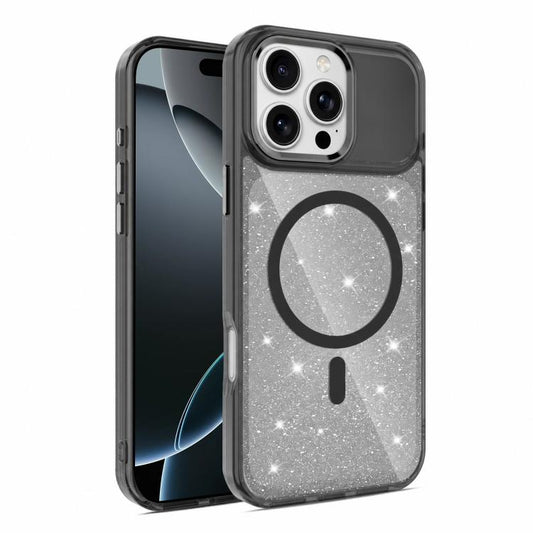 Luxury Glitter TPU + PC Magnetic Phone Case, For iPhone 16 Pro Max, For iPhone 16 Pro, For iPhone 16 Plus, For iPhone 16